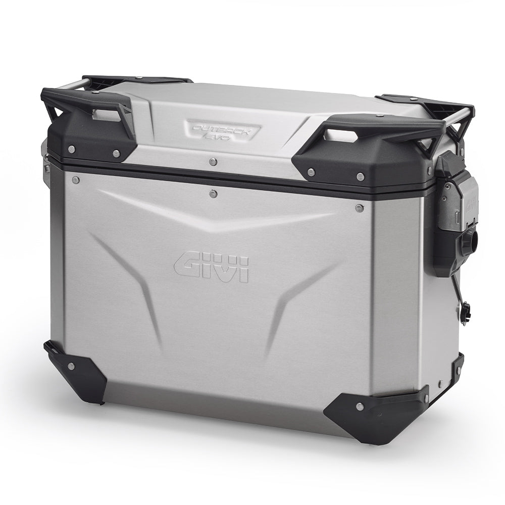 Valigia Laterale Destra GIVI Trekker Outback EVO Alluminio Anodizzato 37 lt OBKEV37AR