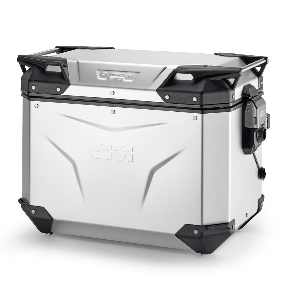 Valigia Laterale Destra Moto GIVI Trekker Outback EVO Alluminio Anodizzato 48 lt OBKEV48AAR