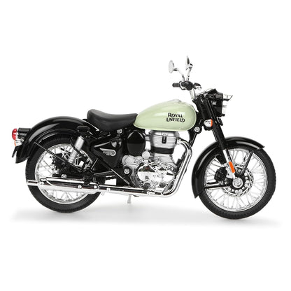 Royal Enfield Classic 350 Redditch Green Modell im Maßstab 1:12