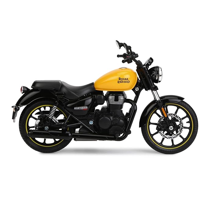 Modellino Royal Enfield Meteor 350 Fireball Yellow Scala 1:12