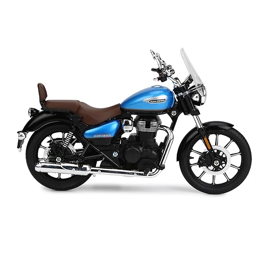 Modellino  Royal Enfield Meteor 350 Nebula Blue Scala 1:12