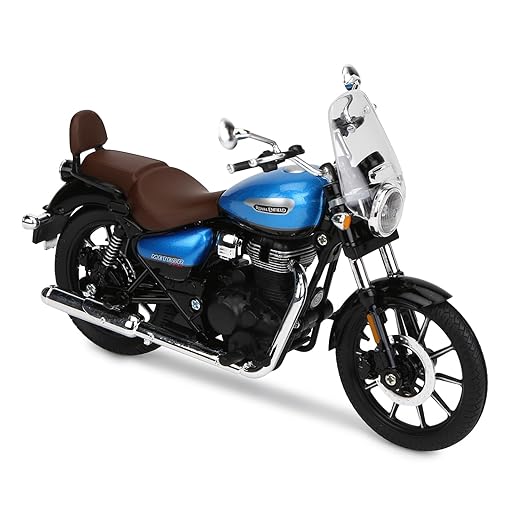 Modellino  Royal Enfield Meteor 350 Nebula Blue Scala 1:12