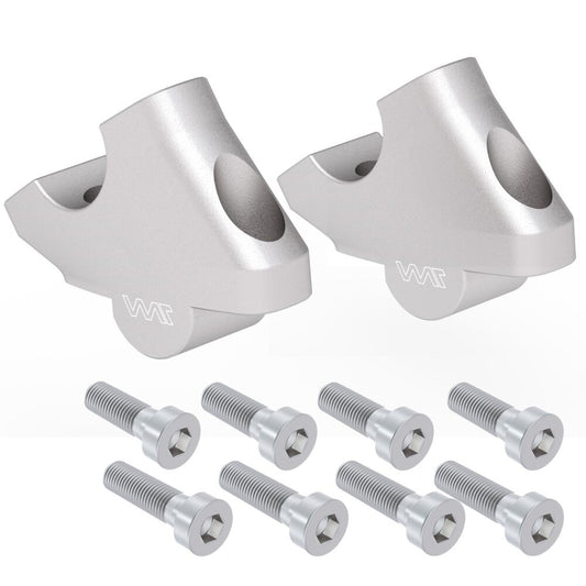 Riser manubrio con arretramento +30mm per Royal Enfield Super Meteor 650 - Argento