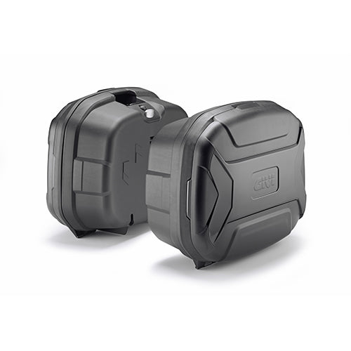 Coppia Valigie GIVI TREKKER LITE TRK35BBPACK2 35 Litri Nere con Inserto Estetico Nero e Terzo Cilindretto