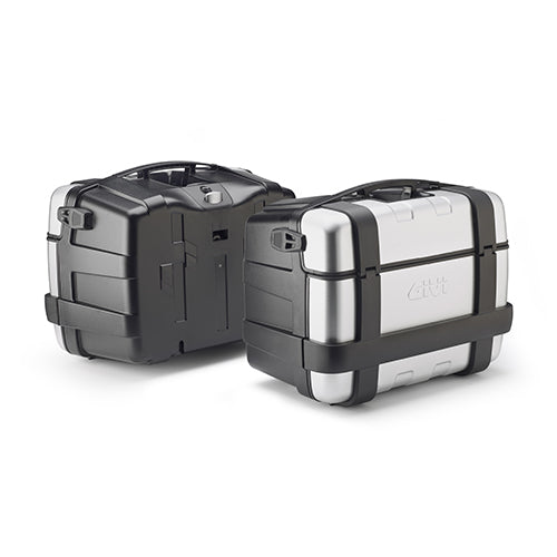 Set 2 Valigie GIVI TREKKER TRK46PACK2 46 Litri Nere con Terzo Cilindretto