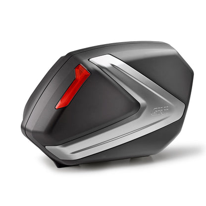 Coppia Valigie GIVI MONOKEY SIDE V37N 37 Litri Nere con Cover Argento Opaco e Catadiottri Rossi