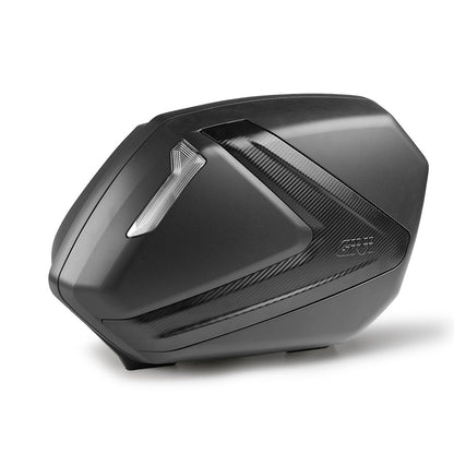 Coppia Valigie GIVI MONOKEY SIDE V37N 37 Litri Nere con Cover Argento Opaco e Catadiottri Rossi