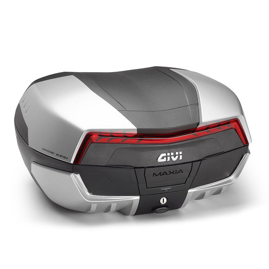 Valigia GIVI V58 MAXIA5 Nera con Catadiottro Rosso e Cover Alluminio