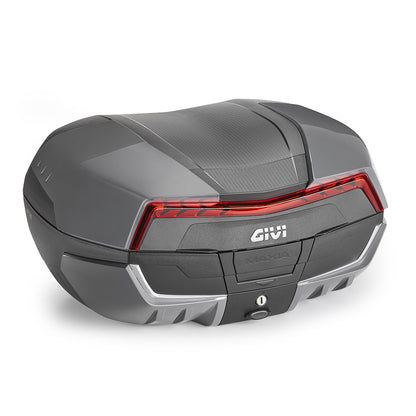 Valigia GIVI V58 MAXIA5 58 Litri Nera con Catadiottro Rosso e Cover Verniciabili
