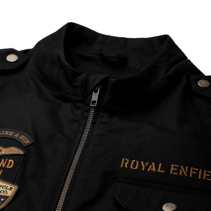 colletto gilet con zip smanicato nero royal enfield