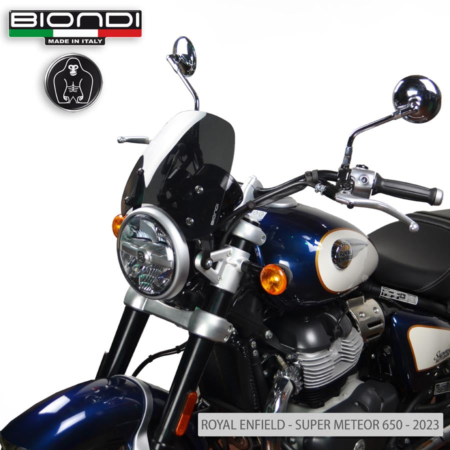 Cupolino fumè scuro Sport per Royal Enfield Meteor, Interceptor e Super Meteor - Cod. 8010437
