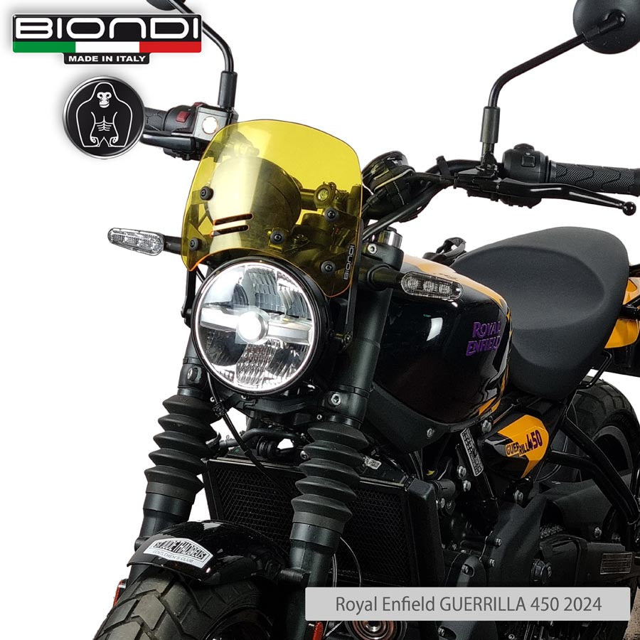 Cupolino giallo Caffè con kit di montaggio per Royal Enfield Guerrilla 450 - Cod. 8010511