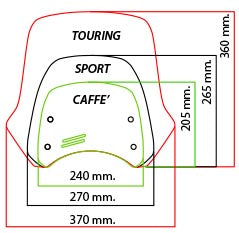 Cupolino Giallo Mod. Caffè per Moto Guzzi Breva 850 1100 1200