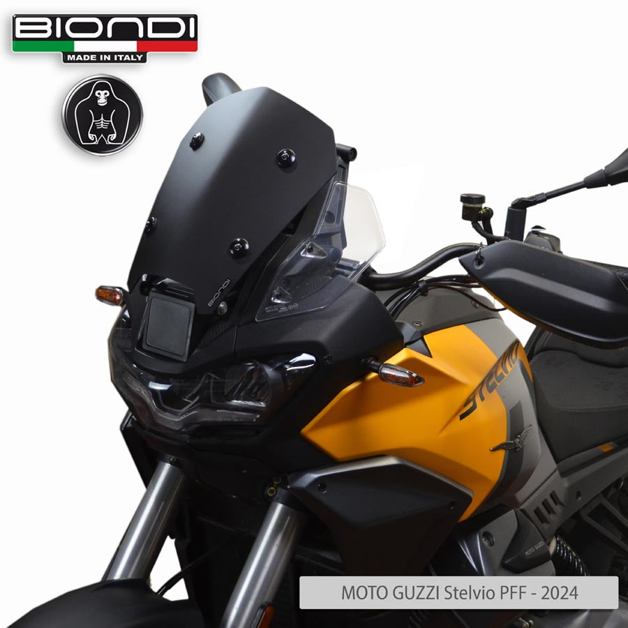 Cupolino Sport Nero satinato per Moto Guzzi V100 Stelvio PFF - Cod. 8010503