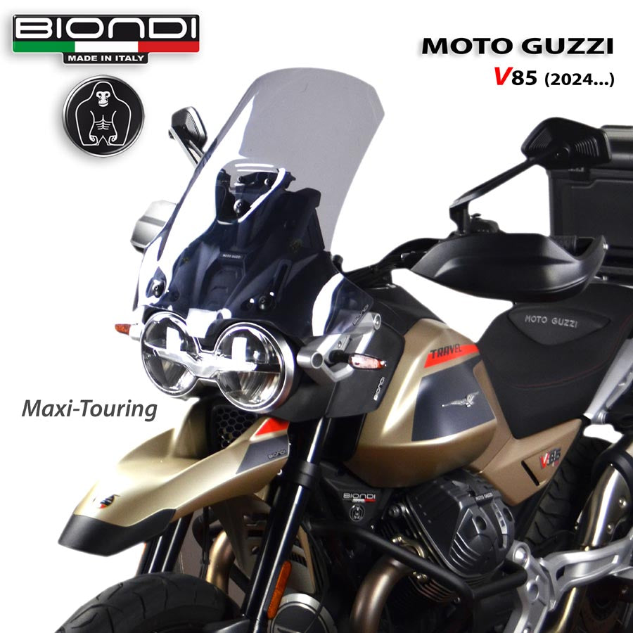 Cupolino Touring fumè chiaro per Moto Guzzi V85 Strada, V85 TT e Travel - Cod. 8010520
