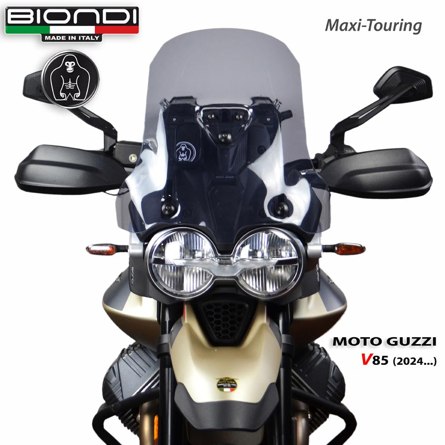 Cupolino Touring fumè chiaro per Moto Guzzi V85 Strada, V85 TT e Travel - Cod. 8010520