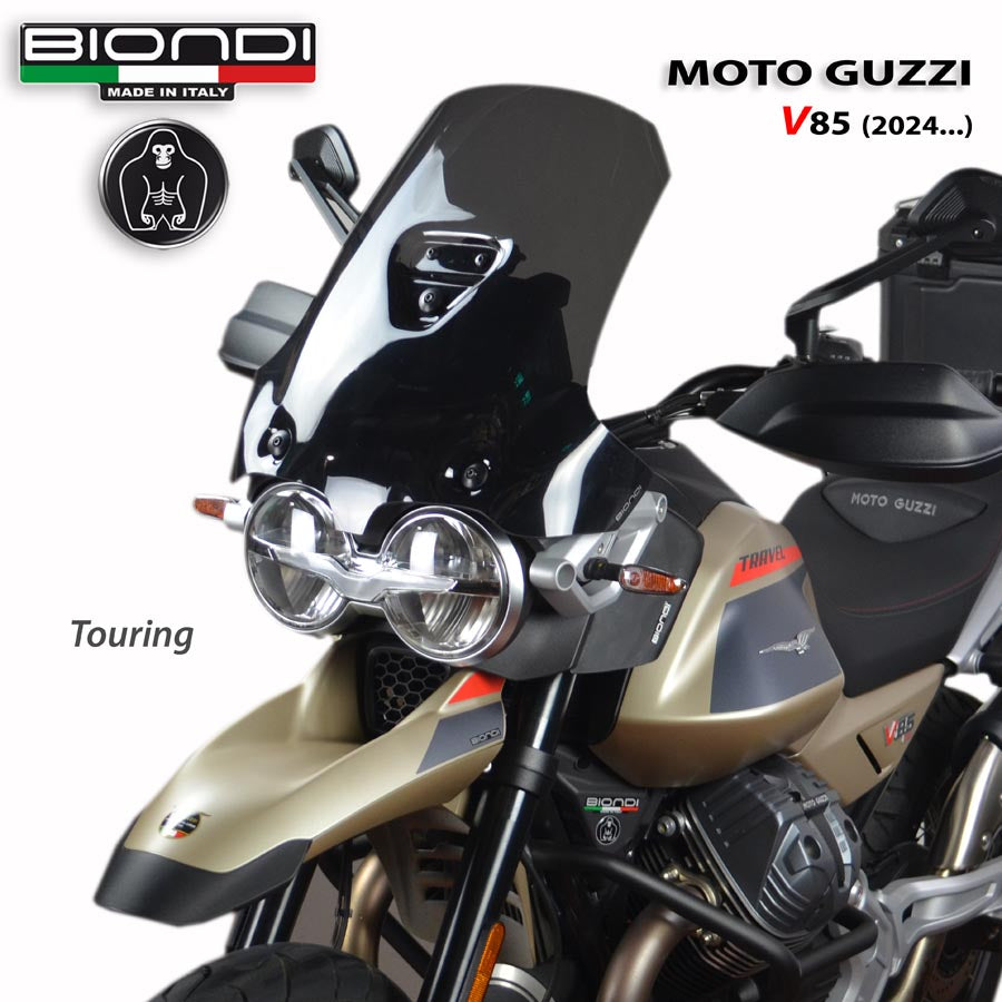 Cupolino Touring Fumè scuro per Moto Guzzi V85 TT, Strada e Travel - Cod. 8010519
