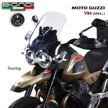 Cupolino Touring Trasparente per Moto Guzzi V85 Strada, TT e Travel - Cod. 8010518