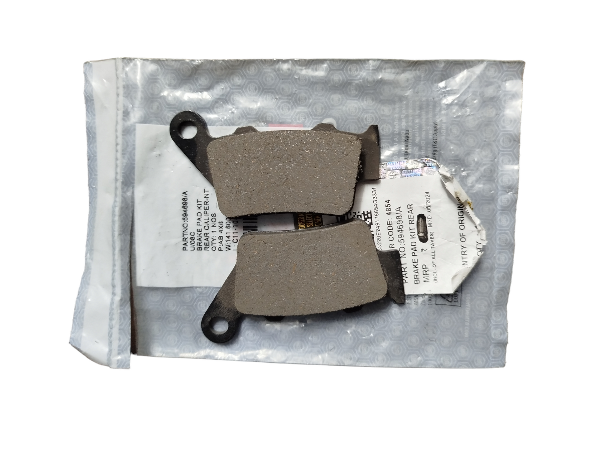 Genuine Royal Enfield Rear Brake Pads – 594698/A For Himalayan