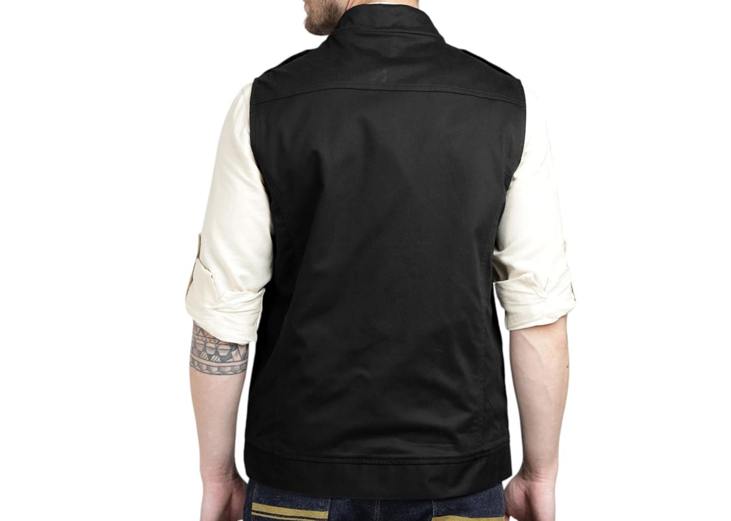 retro gilet royal enfield nero da uomo motociclista