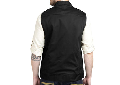 retro gilet royal enfield nero da uomo motociclista