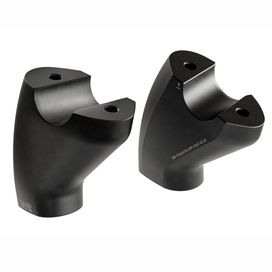 Rialzo manubrio 30 mm con arretramento 22 mm per Royal Enfield Shotgun 650 nero anodizzato - Cod. 45086