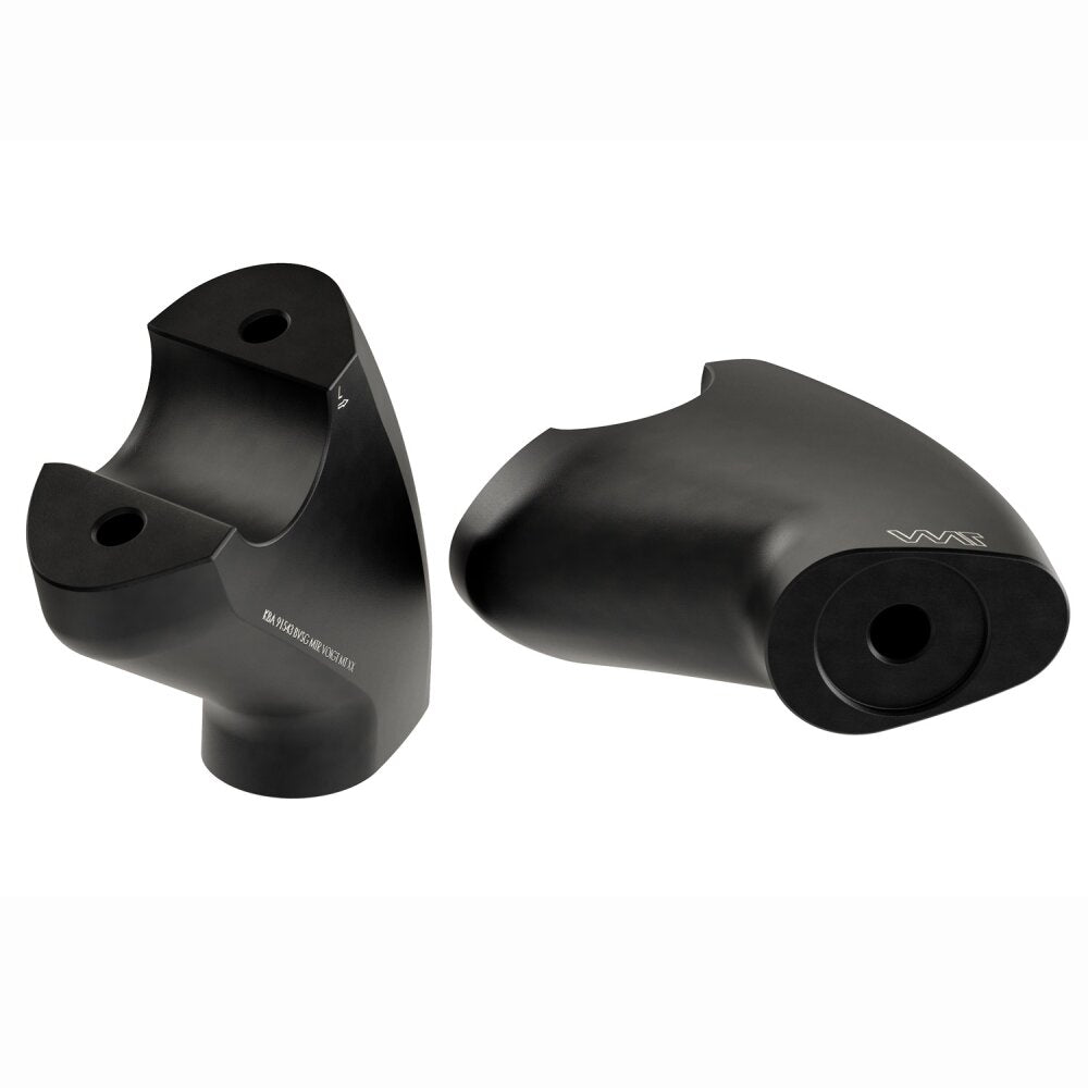Rialzo manubrio 30 mm con arretramento 22 mm per Royal Enfield Shotgun 650 nero anodizzato - Cod. 45086