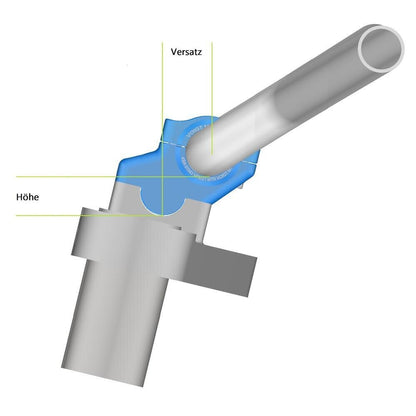 Handlebar riser 30 mm with 21 mm setback for Royal Enfield Hunter and Meteor 350 - Code 43175