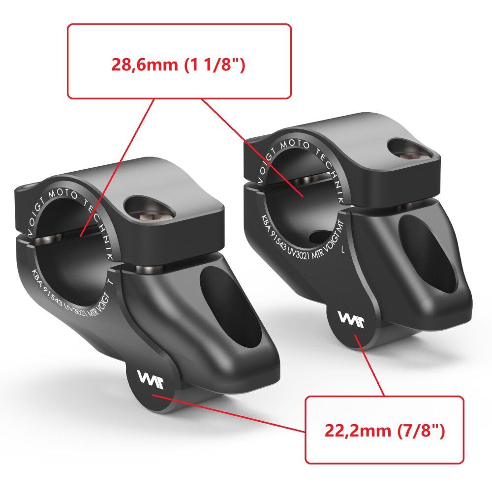 Riser con versamento su Fat-Bar per Royal Enfield Continental GT 535 - Cod. 37079