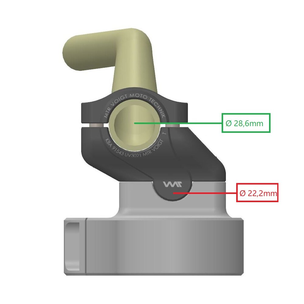 Riser con versamento su Fat-Bar per Royal Enfield Continental GT 535 - Cod. 37079
