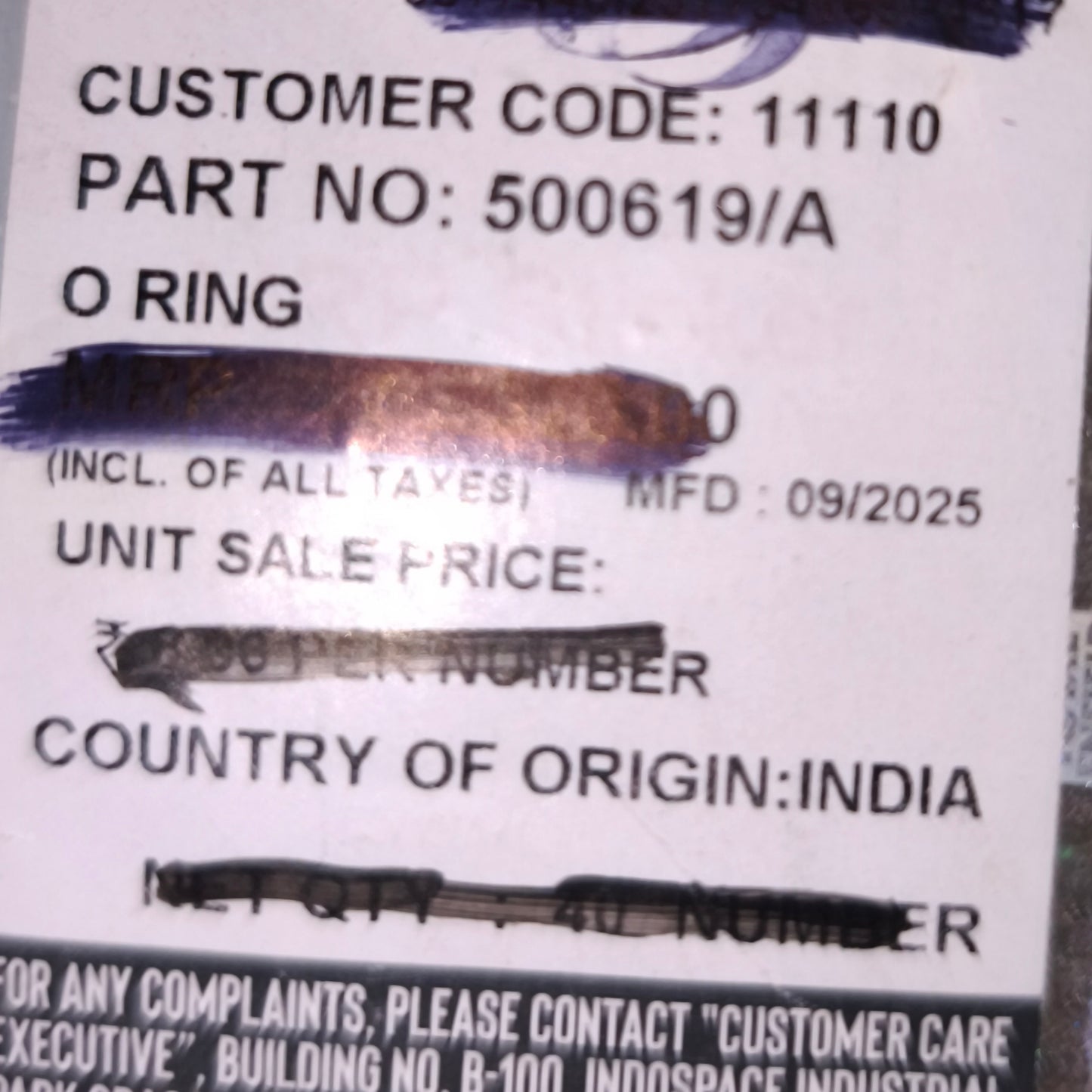 Originaler Royal Enfield Classic 500-500619/A Ölfilter-O-Ring