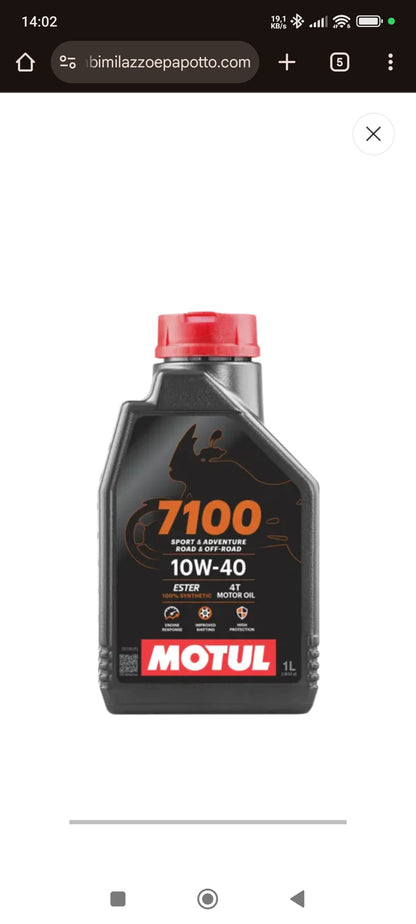 Olio MOTUL 15W-50 - 10W-50- 7100- 100%sintetico