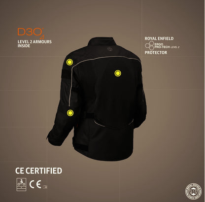 ROYAL ENFIELD EXPLORER V4 PRO JKT - Omologozione CE - NERO