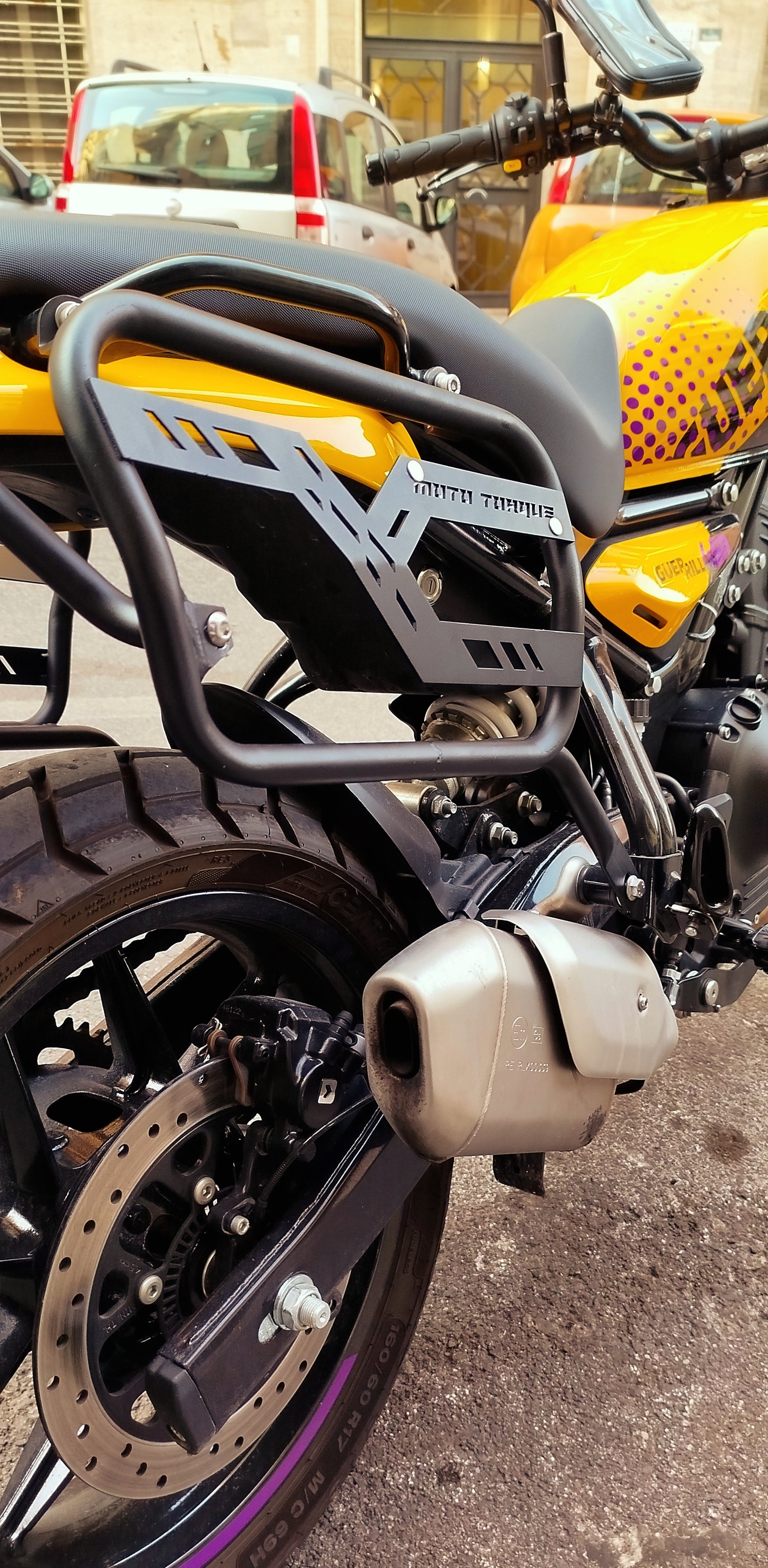 Bag holder for ROYAL ENFIELD GUERRILLA 450