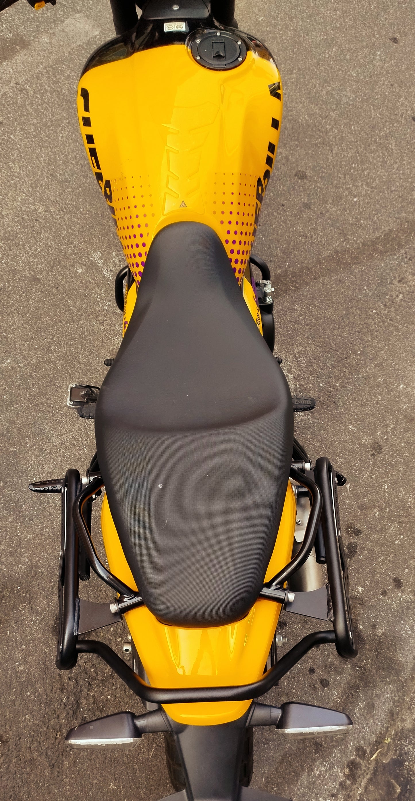 Bag holder for ROYAL ENFIELD GUERRILLA 450