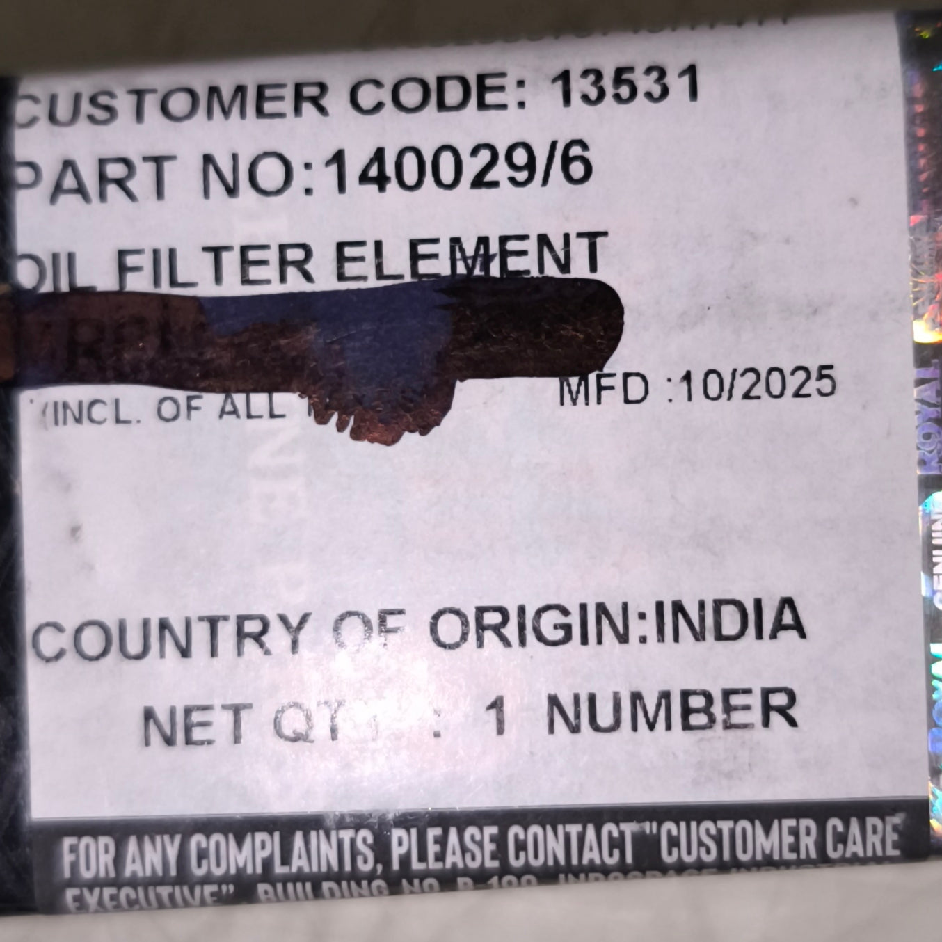 Filtro Olio Classic Bullet 350/500 diesel- 140029/6