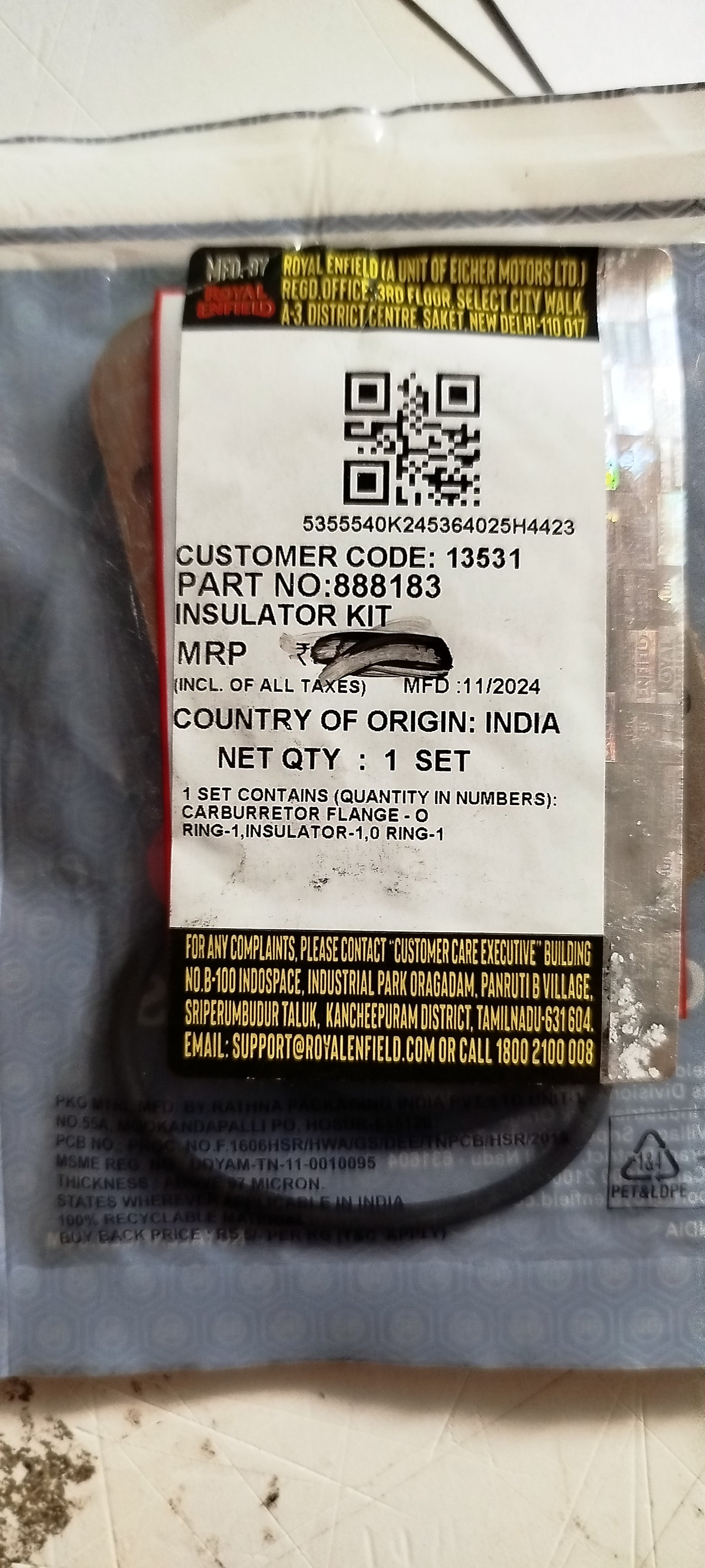 Insulator KIT - Guarnizioni -888183