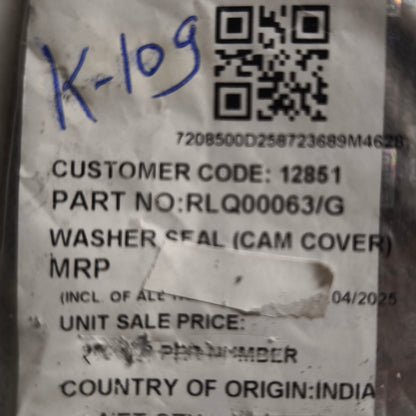 Guarnizione Rondella Originale Royal Enfield 350CC- RLQ00063/E