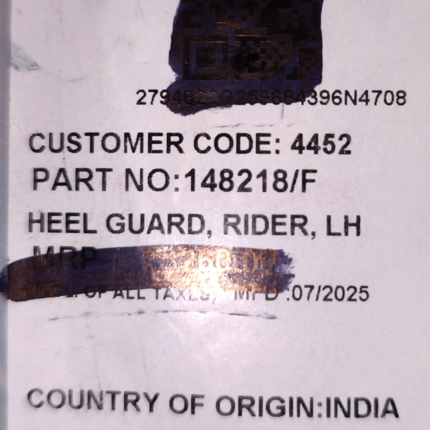 Original Royal Enfield GT/INT 650-148218/F Linker Fersenschutz