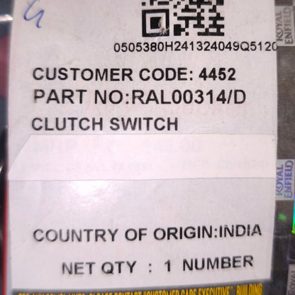 Clutch Lever Switch Original Himalayan Guerrilla 450- RAL00314/D