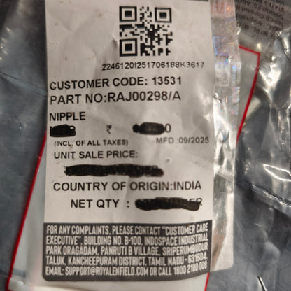 Raggi e Nipples Anteriore Originale Royal Enfield Himalayan 411- RAJ000276/B- RAJ00298/A