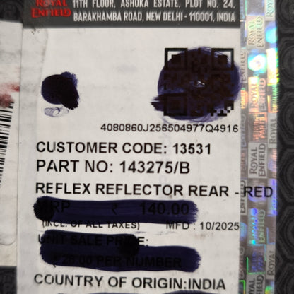Original Royal Enfield REFLECTOR -143275