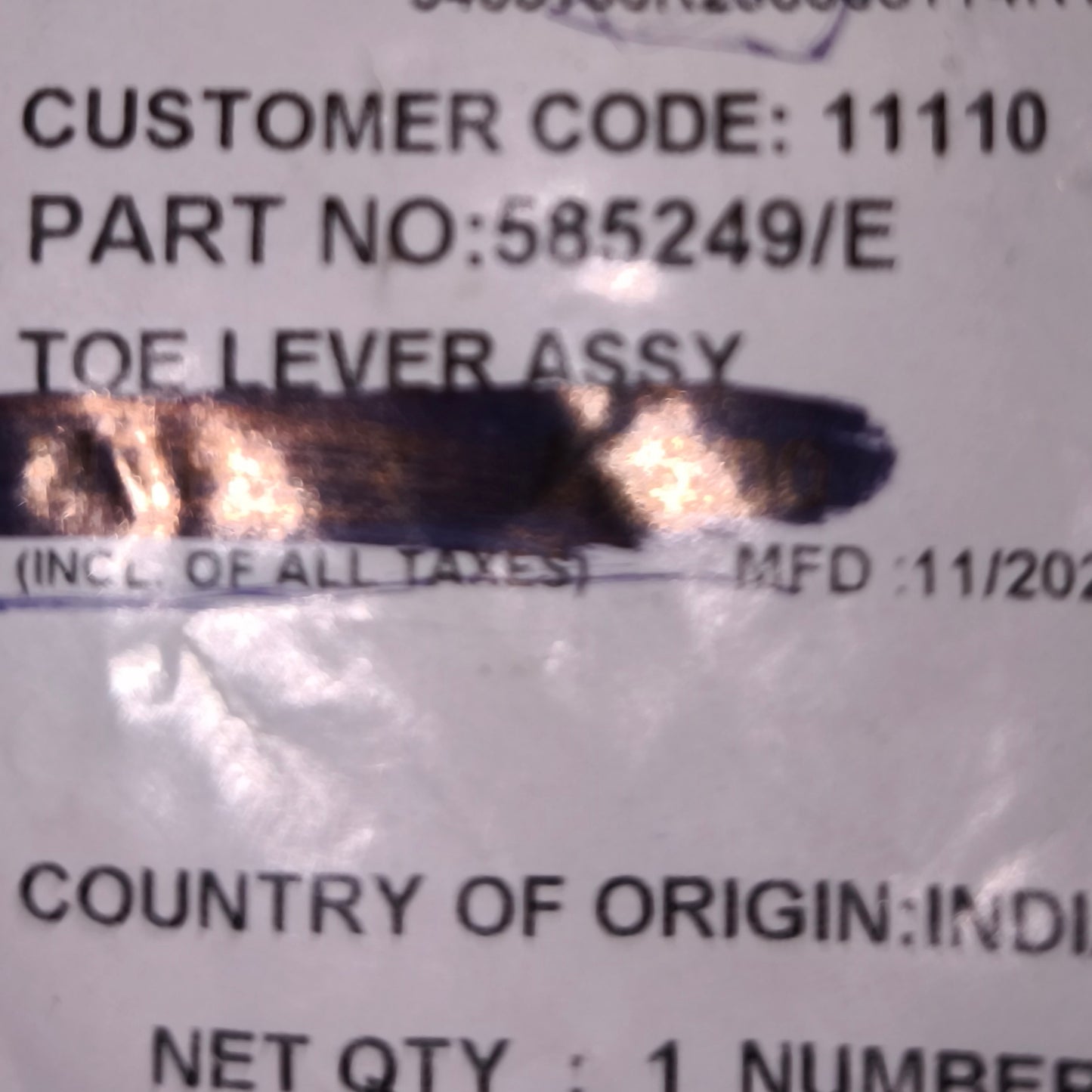 GT535 Schalthebelpedal - Original Royal Enfield -585249/E