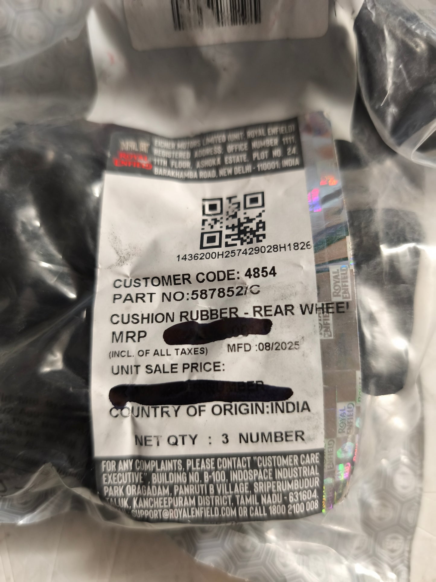 Stoßdämpfer Hinterrad für Royal Enfield Himalayan/Scram 411 Cod.587852/A