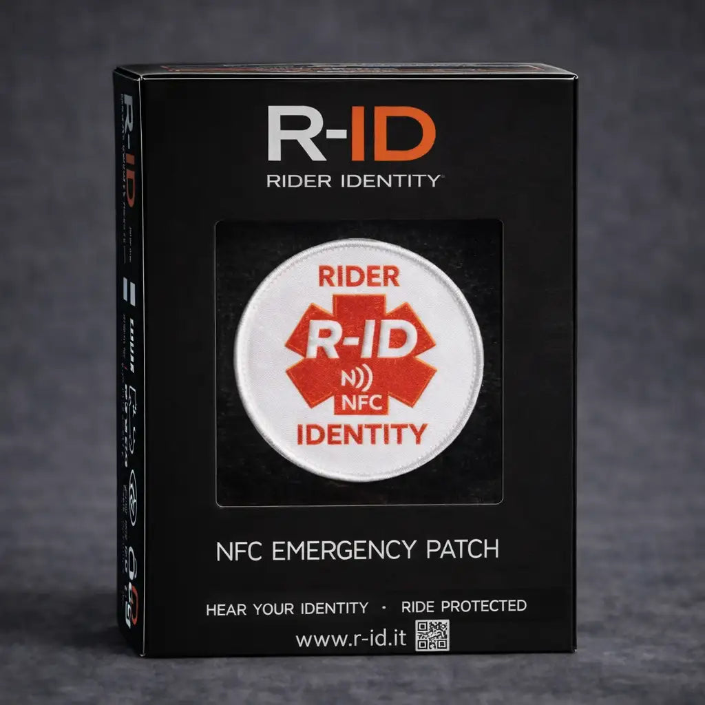 Toppa intelligente NFC R-ID Rider Identity per motociclisti