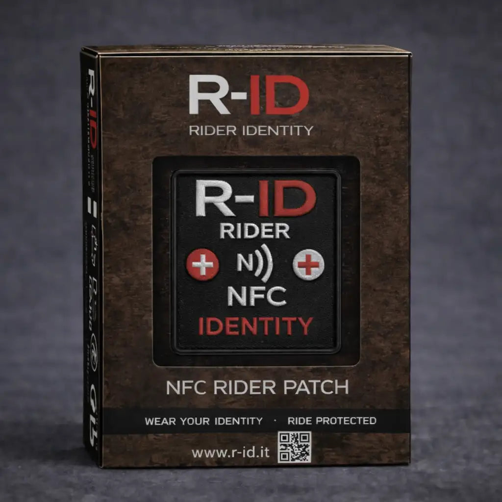 Toppa intelligente NFC R-ID Rider Identity per motociclisti