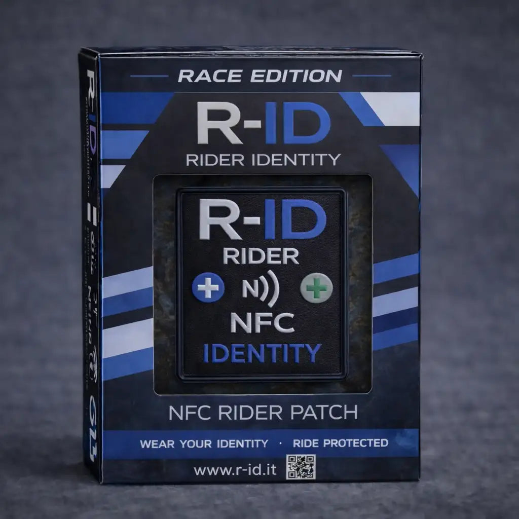 Toppa intelligente NFC R-ID Rider Identity per motociclisti