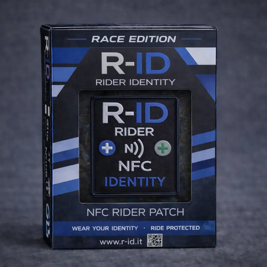 Toppa intelligente NFC R-ID Rider Identity per motociclisti